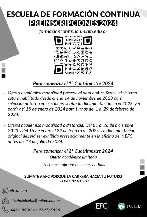 Preinscripción 1C2024 Licenciarura comercio internacional